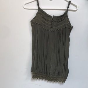 green tank top